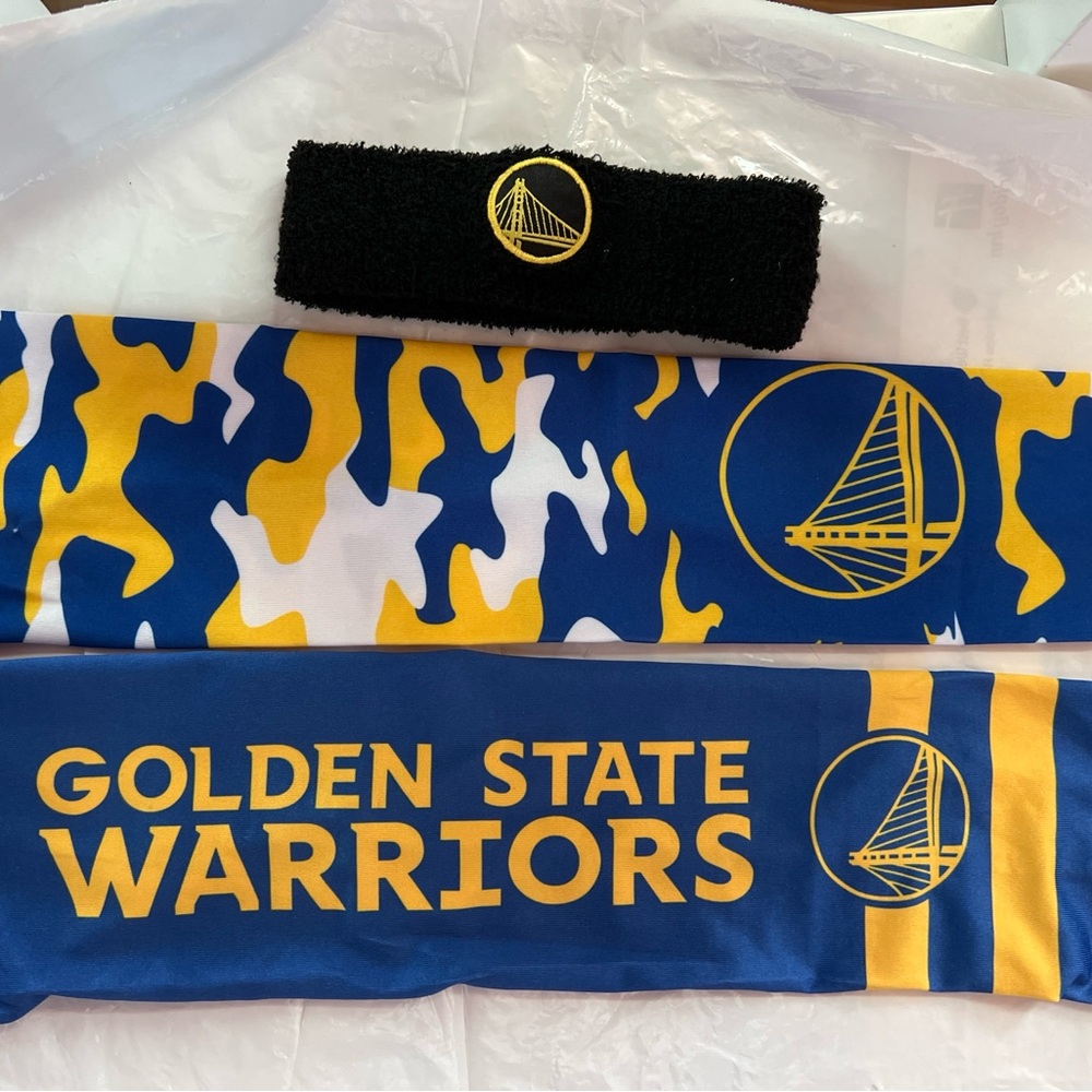 Golden State Warriors Arm Sleeves and head band